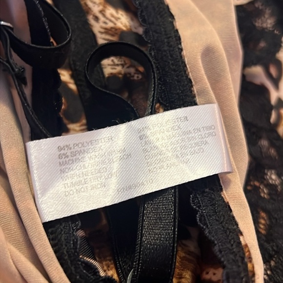 1X Leopard Animal Print Plus Size Nightgown Lingerie Sleepwear Dress - Picture 7 of 9